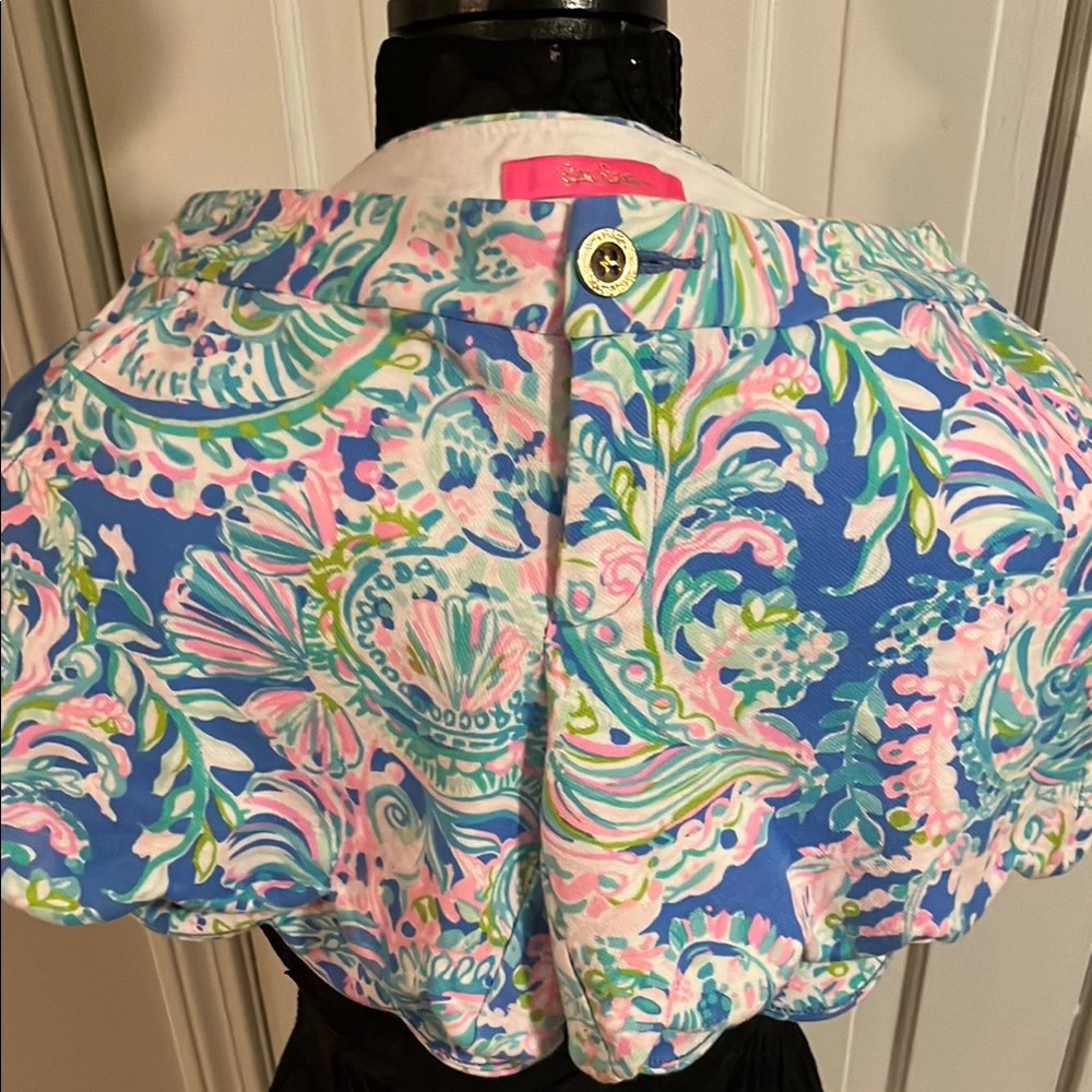 Lilly Pulitzer Blue and Pink Patterned Shorts